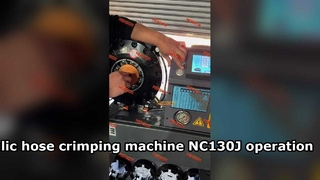Hydraulic hose crimping machine NC130J operation demonstration