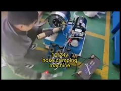  Portable Hydraulic Hose Crimping Machine - 12V/24V DC 2 Inch Hose Crimper with 10 Sets of Dies