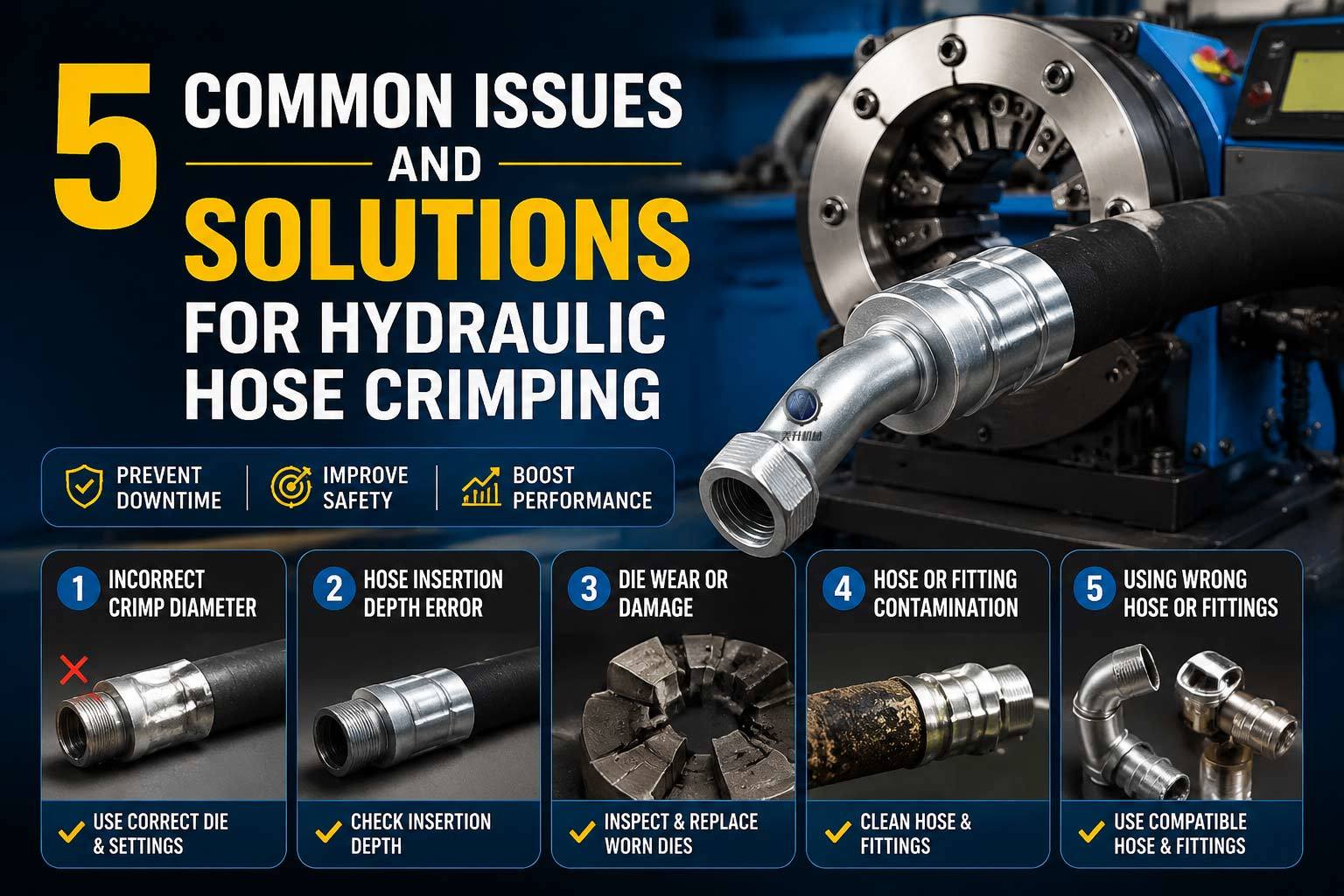 5 Common Hydraulic Hose Crimping Problems and How to Fix Them