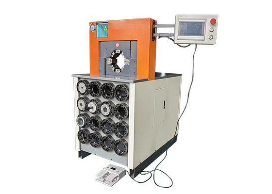 Hydraulic Hose Crimping Machine With 780T Crimping Force 14 Die Sets And Large Opening 61mm  CNC Hose Crimping Machine